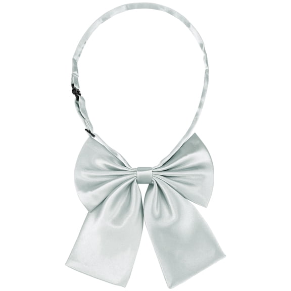 INSPIRE CHIC Women's Pre-Tied Bowknot Bow Tie Adjustable Strap Bowtie Solid Color One Size Gray