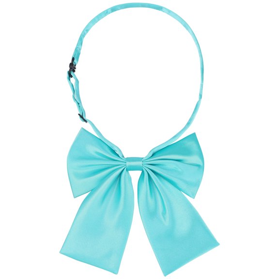 INSPIRE CHIC Women's Pre-Tied Bowknot Bow Tie Adjustable Strap Bowtie Solid Color One Size Lake Blue