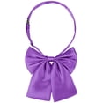 thumbnail image 1 of INSPIRE CHIC Women's Pre-Tied Bowknot Bow Tie Adjustable Strap Bowtie Solid Color One Size Purple, 1 of 6