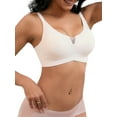 thumbnail image 1 of INSPIRE CHIC Women's Push Up Mesh Wirefree Bras Adjustable Straps Padded Comfortable Bras M Beige, 1 of 4