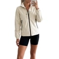 thumbnail image 1 of INSPIRE CHIC Women's Rain Jacket Lightweight Stand Up Collar Jackets Cycling Hiking Running Outdoor Waterproof Windbreaker Raincoat L White, 1 of 6