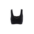 thumbnail image 1 of INSPIRE CHIC Women's Removeable Pads Seamless Wirefree Sleep Vest Tops Sports Yoga Bras XXL fit 36A/B Black-Lace, 1 of 5