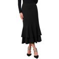 thumbnail image 1 of INSPIRE CHIC Women's Ruffle Fishtail Skirt High Waist Bodycon Elegant Cocktail Skirts S Black, 1 of 6