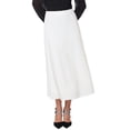 thumbnail image 1 of INSPIRE CHIC Women's Satin Maxi Skirt High Waist Formal A-Lined Evening Cocktail Mermaid Skirts 2XL White, 1 of 6