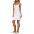 thumbnail image 1 of INSPIRE CHIC Women's Satin Nightgown Racerback Adjustable Suspender Spaghetti Strap Camisole Pajamas XL White, 1 of 6