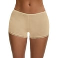 thumbnail image 1 of INSPIRE CHIC Women's Seamless Ice Silk Lace Trim Slip Shorts for Under Dresses Lightweight Elastic Boyshorts M Beige Y2, 1 of 5