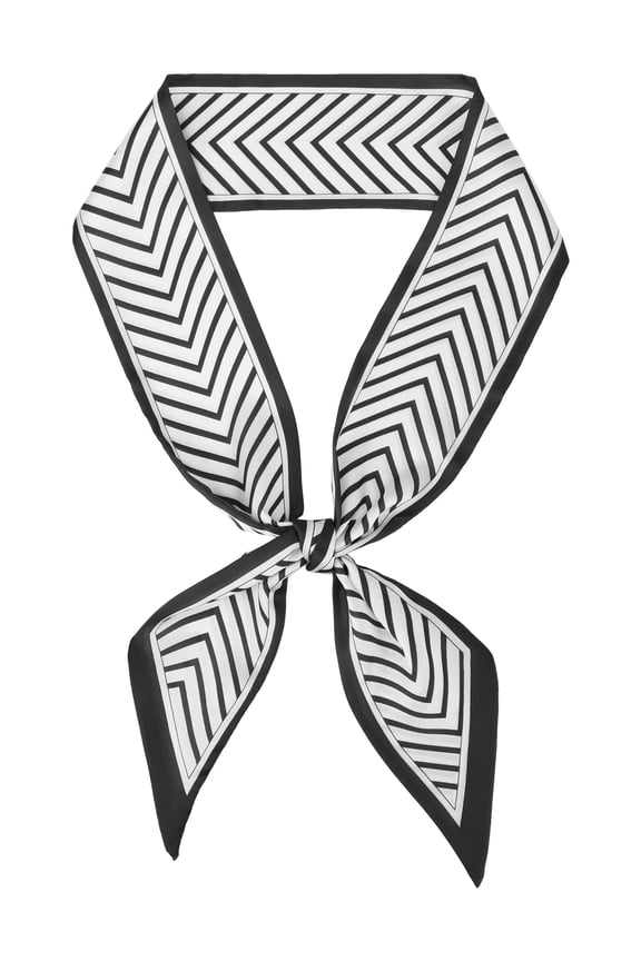 Women's Skinny Stripes Scarf, 3.54''X55.11'' Silky Satin 50s Neckerchief Scarves for Handbag Necktie One Size Stripe-2