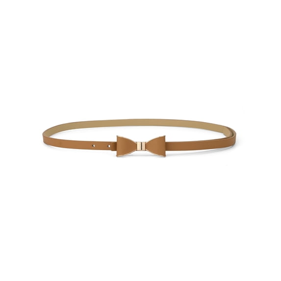 INSPIRE CHIC Women's Skinny Waist Metal Bow-knot No Buckle Thin Belts
