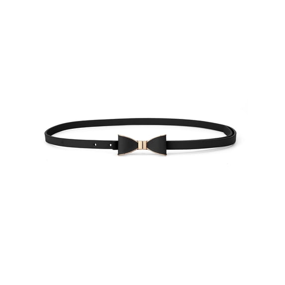 INSPIRE CHIC Women's Skinny Waist Metal Bow-knot No Buckle Thin Belts