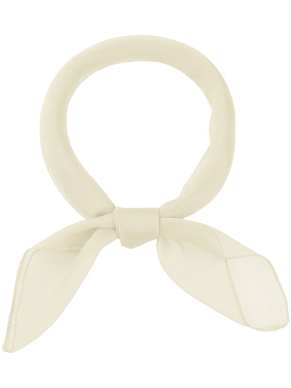 Women's Back to School Gradient Chiffon Square Scarf Soft Sheer Neck Scarf & Hair Wrap for Spring Summer Fashion Accessories Beige 25.6"x25.6"(LxW)