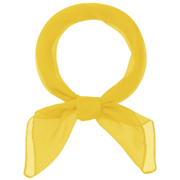 INSPIRE CHIC Women's Solid Gradient Chiffon Scarves Square Soft Sheer Neck Scarf Neckerchief Yellow 25.6"x25.6"(LxW)