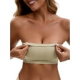 thumbnail image 1 of INSPIRE CHIC Women's Strapless Seamless Push Up Wirefree Padded Bandeau Non-Slip Silicone Tube Bras XL Beige, 1 of 4