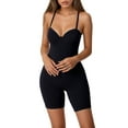 thumbnail image 1 of INSPIRE CHIC Women's Strapless Shapewear Tummy Control Bodysuit Mid Thigh Full Body Shaper with Built-In Bra S Black, 1 of 6