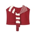 thumbnail image 1 of INSPIRE CHIC Women's Stripes Sweater Shawl Wraps Knitted Knotted Multicolor Fashion Casual Scarf for Travel Office One Size Wine-Red, 1 of 6