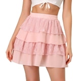 INSPIRE CHIC Women's Summer Cute Ruffled A-Line Lace Mini 2026 Tiered ...