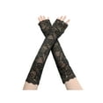 thumbnail image 1 of INSPIRE CHIC Women's Summer Driving Glove Detachable Arm Sleeves Lace Fingerless Gloves for Women One Size Black, 1 of 6