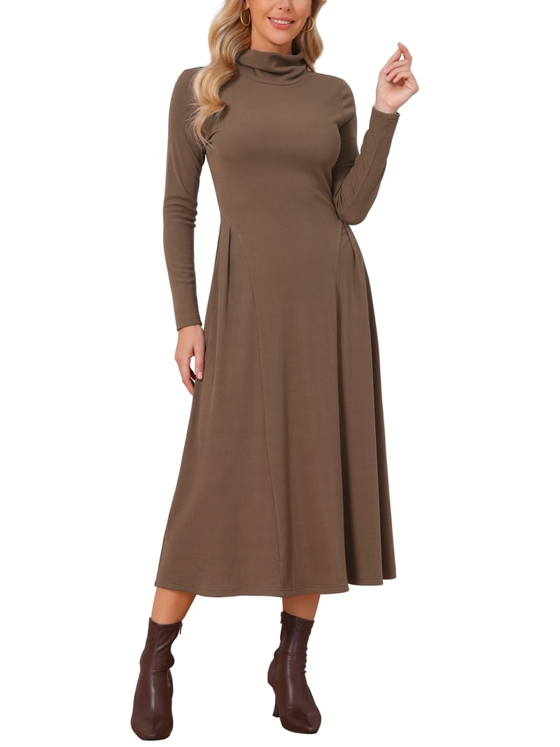 brown sweater maxi dress Ainhoa Sweater Maxi Dress