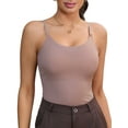 thumbnail image 1 of INSPIRE CHIC Women's Tummy Control Ice Silk Shapewear Camisole Body Shaper Cami Vest with Built in Bra M Brown, 1 of 5