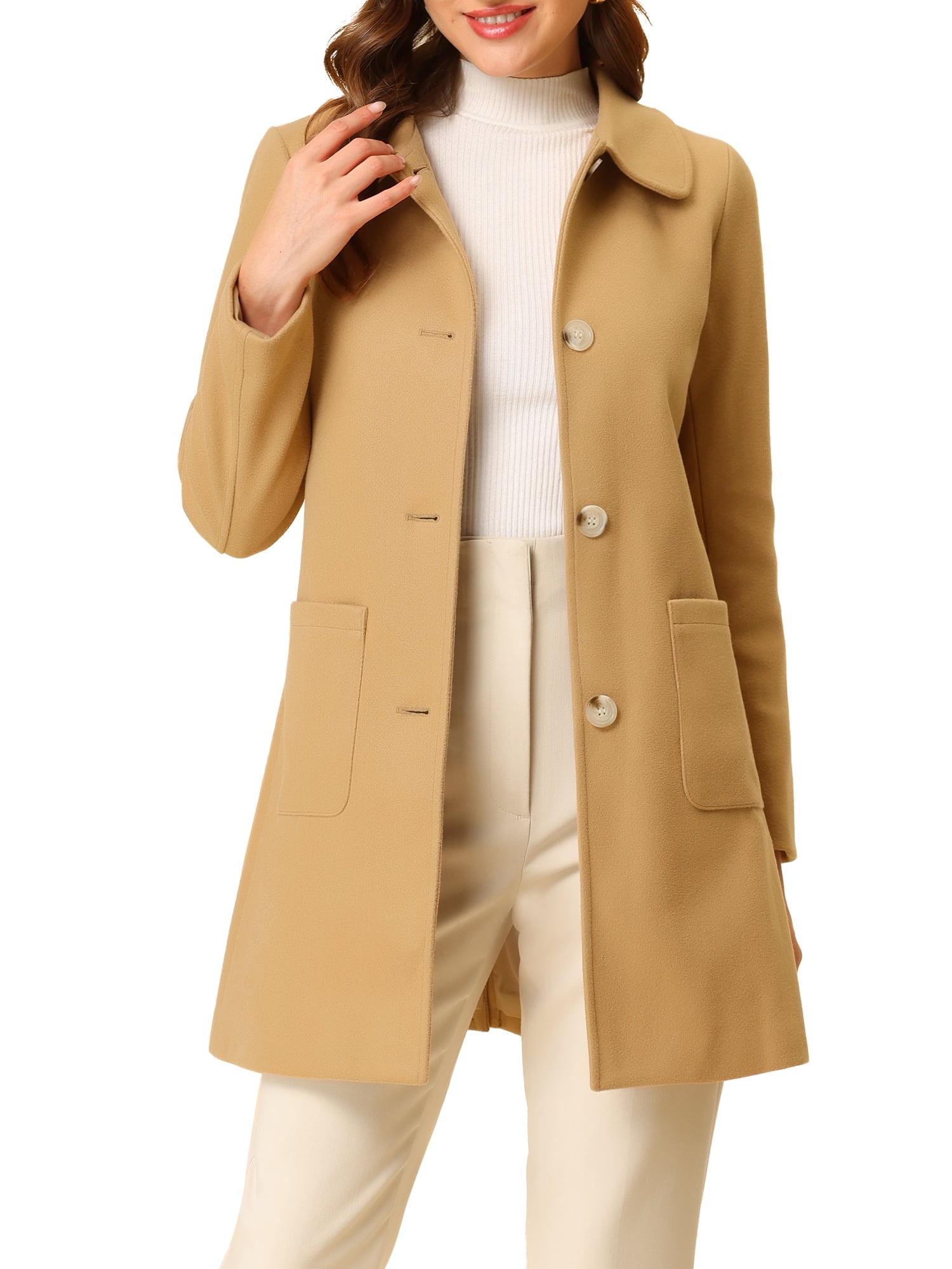 Round Collar Overcoat Women main image 0