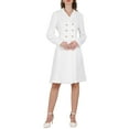 thumbnail image 1 of INSPIRE CHIC Women's Tweed Blazer Dress Collared Double Breasted A-Line Formal Work Dresses XL White, 1 of 5
