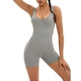 thumbnail image 1 of INSPIRE CHIC Women's U Neck Full Body Shaper Hollow Back Butt Lifter Shapewear Bodysuit S Gray, 1 of 5