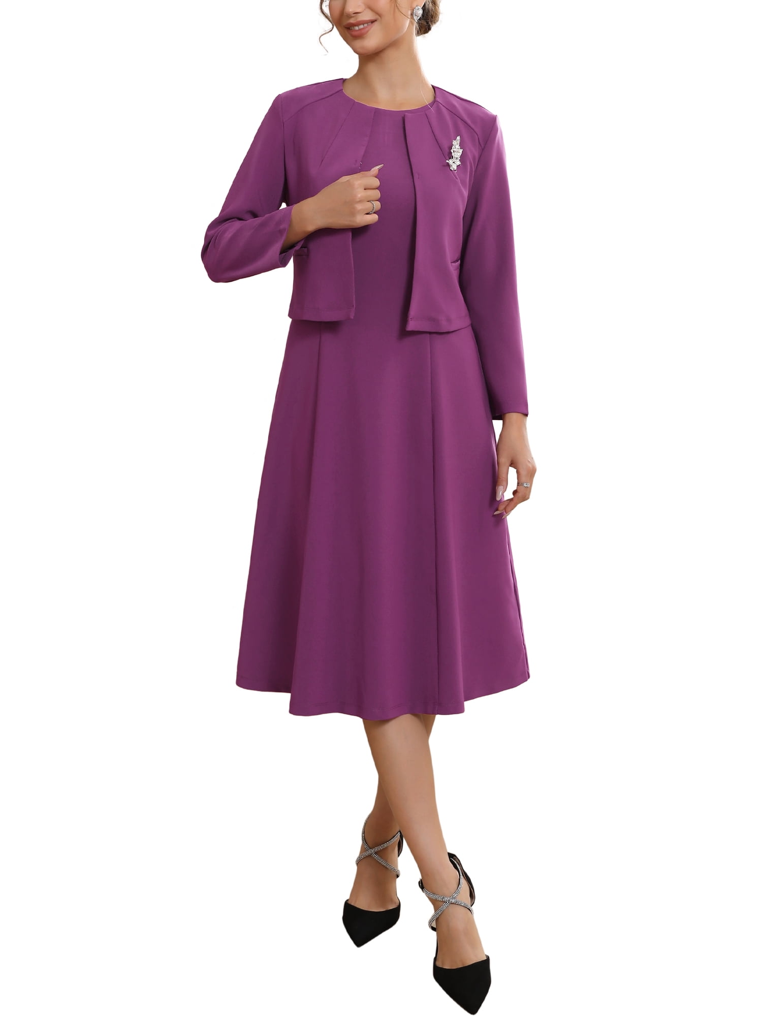 purple bridesmaids dress Ever-Pretty Deep V-Neck A-line Irregular Embroidered Lace Dress