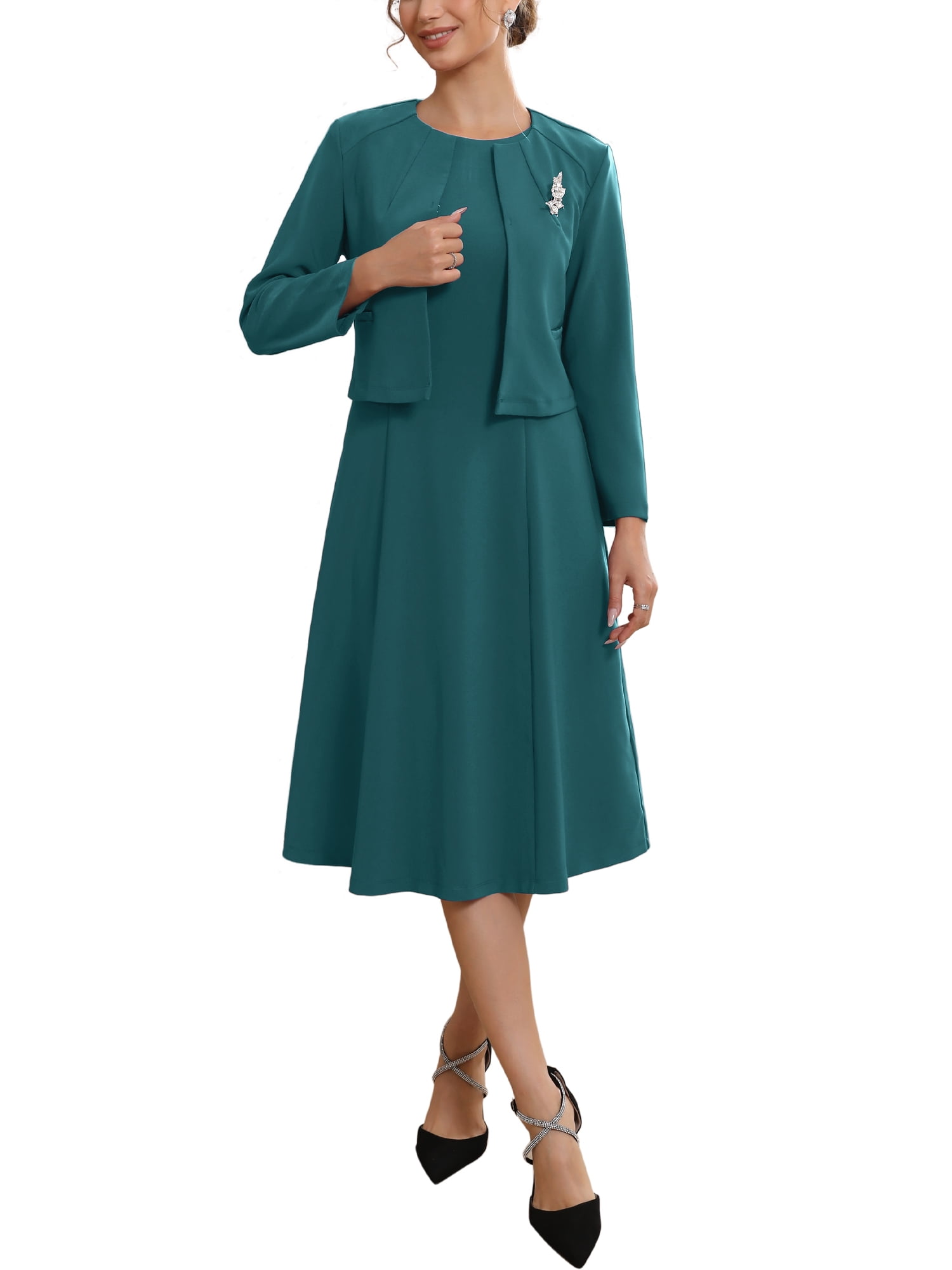 green dress with shrug Teal Dress With Shrug XXL