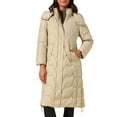 thumbnail image 1 of INSPIRE CHIC Women's Winter Long Puffer Coat Hooded Zip Up Down Jackets Outerwear XS Khaki, 1 of 6