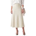 thumbnail image 1 of INSPIRE CHIC Womens Fishtail Knit Skirt High Elastic Waist Elegant Warm Winter Casual Office Going Out Maxi Sweater Skirts X Small Milky white, 1 of 3