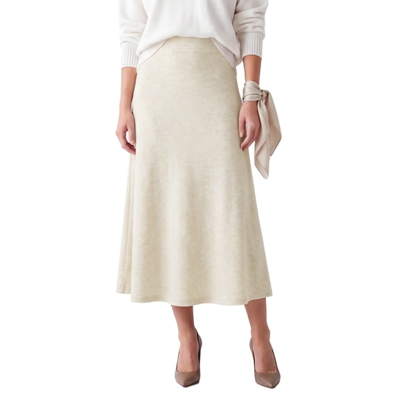 INSPIRE CHIC Womens Fishtail Knit Skirt High Elastic Waist Elegant Warm Winter Casual Office Going Out Maxi Sweater Skirts X Small Milky white