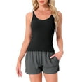 thumbnail image 1 of INSPIRE CHIC Women's Loungewear Sleeveless Soft U Neck Cami Soild Casual Sleepshirts M Black, 1 of 6