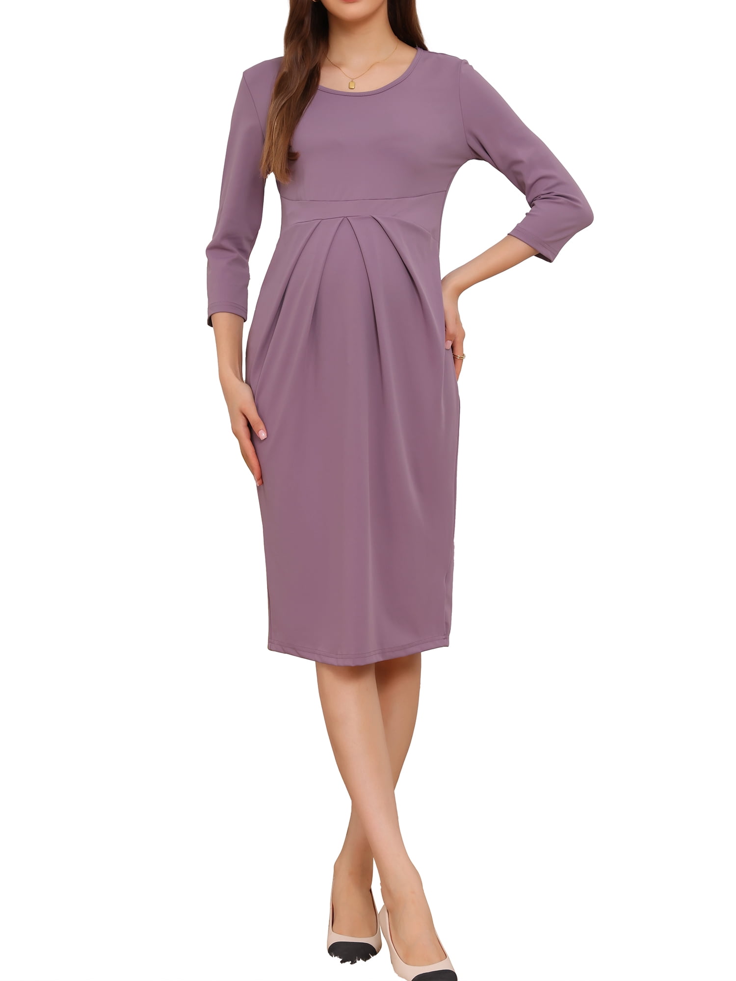 white dress women formal Forest Green Velvet Ruched Bell Sleeve Maternity Dress – PinkBlush main image 1