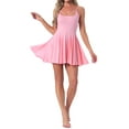 thumbnail image 1 of INSPIRE CHIC Women's Ruffle Hem Babydoll Nightgown Soft Rayon Blend Spaghetti Strap Sleep Dress with Adjustable Straps S Pink, 1 of 6