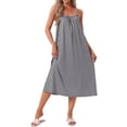 thumbnail image 1 of INSPIRE CHIC Women's Nightgowns Stripe Loungewear Long Nightshirts Adjustable Strap Camisole Sleepshirt Pajama Dresss M Black, 1 of 6