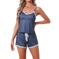 thumbnail image 1 of INSPIRE CHIC Women's Pajama Sets Sleepwear Lace Trim Tops with Shorts Spaghetti Strap Camisole Loungewear M Naxy, 1 of 6