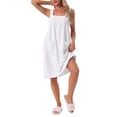 thumbnail image 1 of INSPIRE CHIC Womens Shower Towels Cover Up Wrap Wearable Bathrobe Around Towel Straps Spa Body Robe S White, 1 of 6