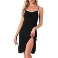 thumbnail image 1 of INSPIRE CHIC Women's Sleepwear Lace Cute Nightgown Sleeveless Ruffle Thigh Length Nightdress Lingeries S Black, 1 of 6