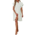 thumbnail image 1 of INSPIRE CHIC Women's Short Sleeve Terry Towel Bathrobe Absorbent Spa Wrap with Adjustable Belt for Shower & Beach One Size Green, 1 of 6