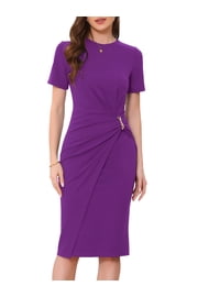 purple business casual dress Wear-to-Work Dresses in Womens Dresses & Jumpsuits Women's dresses modern cheongsam style Size:XS(a) Colors that go with variant_30off