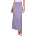 thumbnail image 1 of INSPIRE CHIC Work Pencil Skirt for Women's High Waist Pockets Slip Back Office Midi Bodycon Skirts L Purple, 1 of 6
