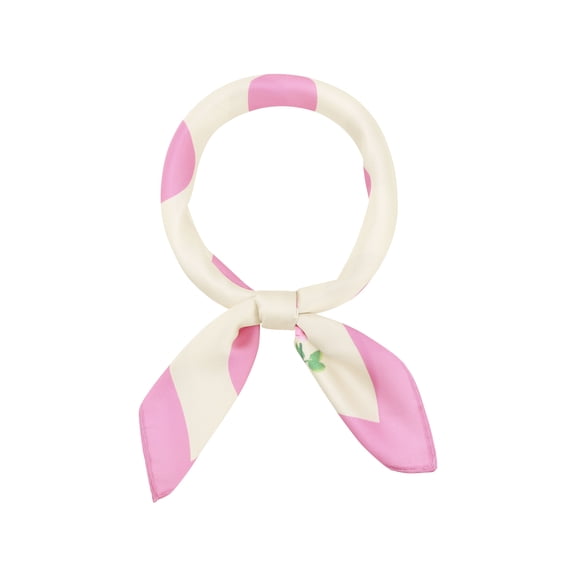 INSPIRE CHIC 70cm Polka Dots Square Scarf Neck Scarves Kerchief Neckerchief Headband for Women Pink Rose 19.69*19.69"(L*W)