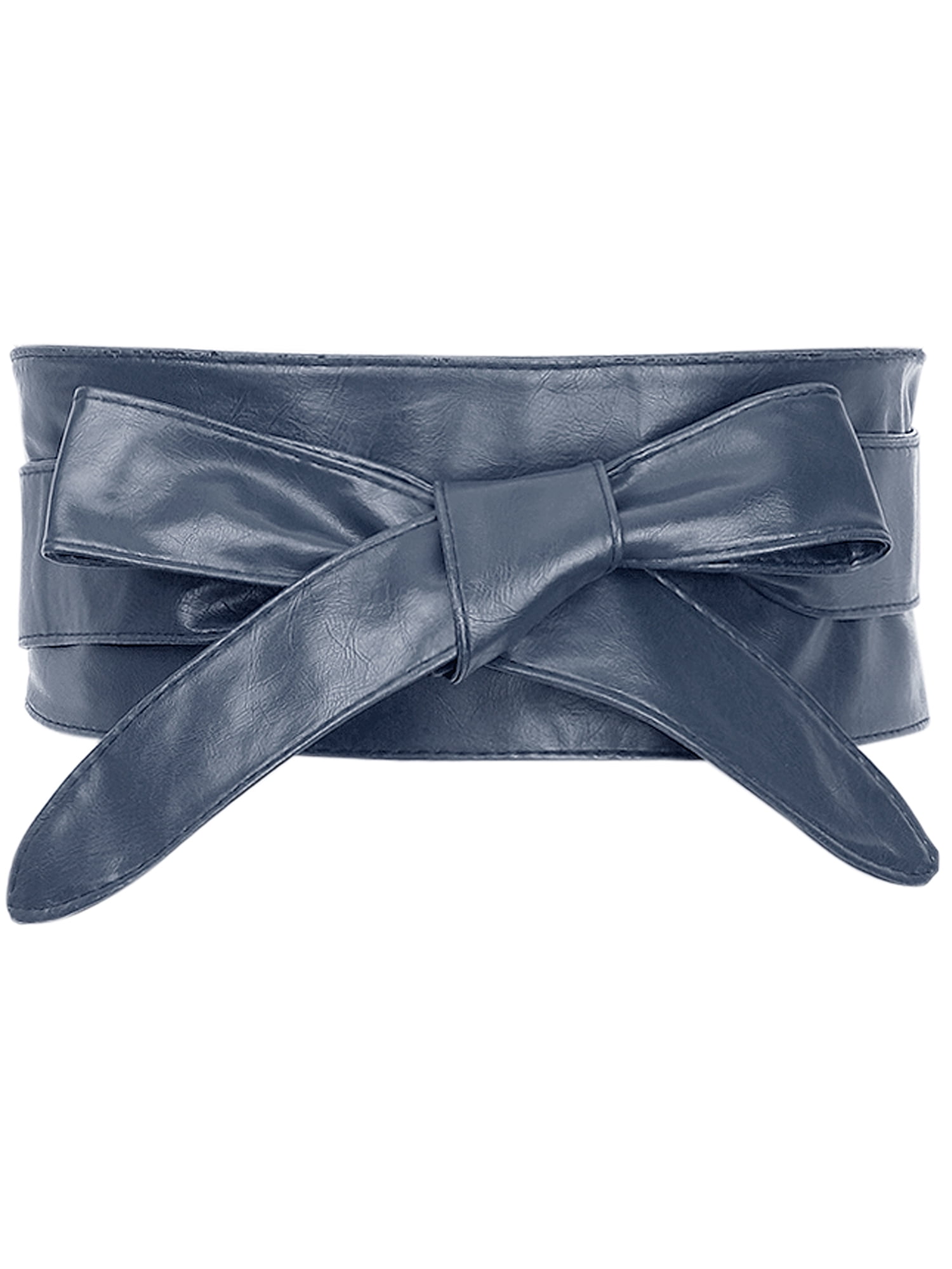 INSPIRE CHICLadies Faux Leather Self Tie Bowknot Wide Waist  display picture 3