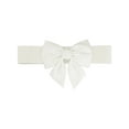 thumbnail image 1 of INSPIRE CHICWomen's Plus Size Elastic Wide Belt Dress Bowknot Waistband Decoration Fashion Versatile Belts 26.0-33.5" Milky White, 1 of 5