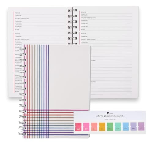 Erin Condren A5 Password Book, Woven Stripes Cover - Inspired by Erin Condren