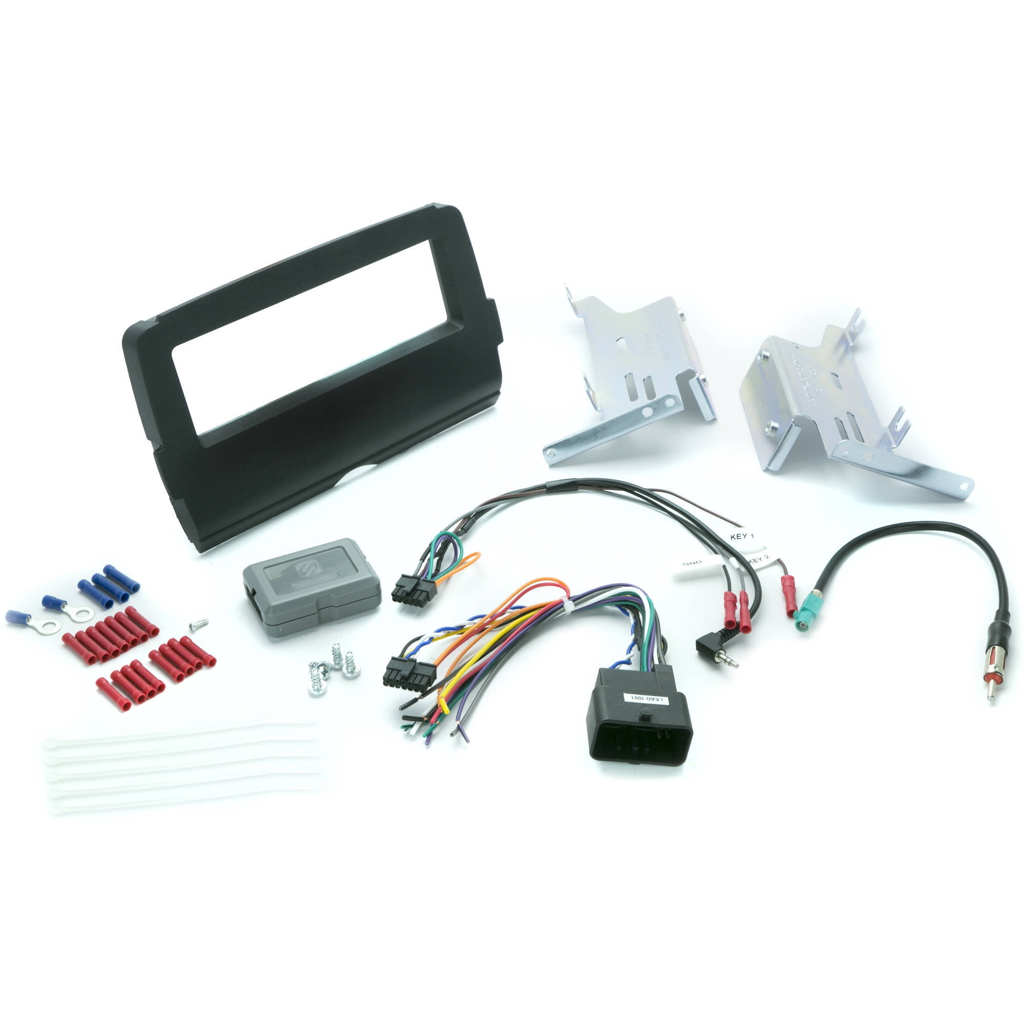 INSTALL CENTRIC ICHD2BN Harley Davidson 2014-Up w/Batwing Fairing Complete DIN Installation Kit
