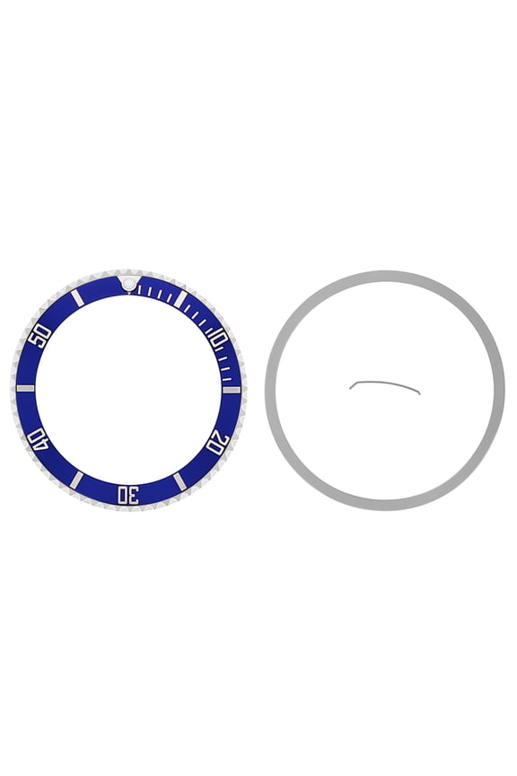 INSTALLED BEZEL + INSERT FOR ROLEX SUBMARINER SAPPAIRE 16800 16803 16808 BLUE
