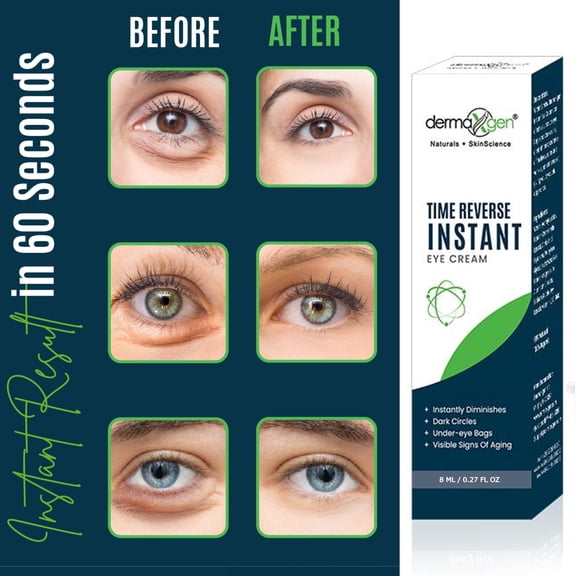 INSTANT EYEBAG REMOVER - TIME REVERSE- Visibly Reduce Under-Eye Bags, Wrinkles, Dark Circles, Fine Lines & Crow's Feet Instantly