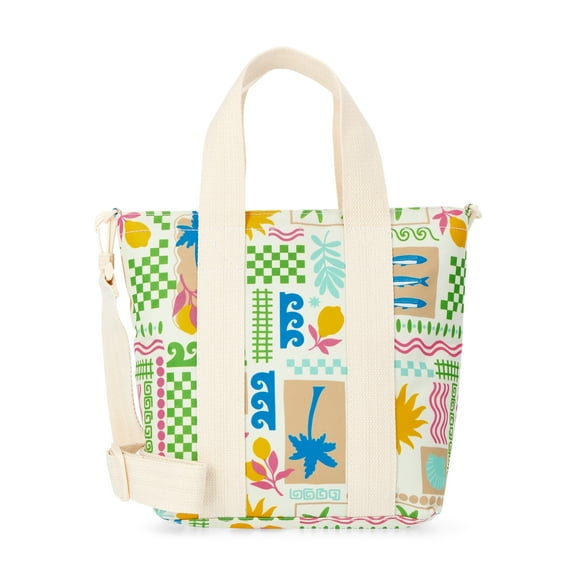 No Boundaries Women's Beach Insulated Mini Tote Bag, Multi Coastal