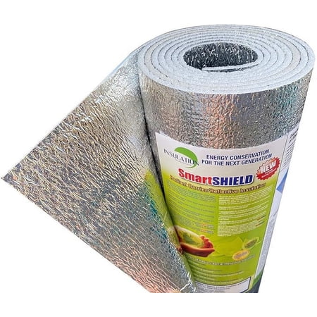 INSULATION MARKETPLACE SmartSHIELD -3mm 24inx10Ft ReflectiveINSULATION Roll, Foam Core Radiant Barrier, ThermalINSULATION Shield - Engineered Foil