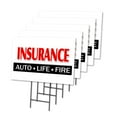 thumbnail image 1 of INSURANCE AUTO LIFE FIRE 5 Pack Of 12" x 16" Yard Sign & Stake outdoor plastic  window | Advertise Your Business | Stake Included Image On Front Only | Made in The USA, 1 of 3